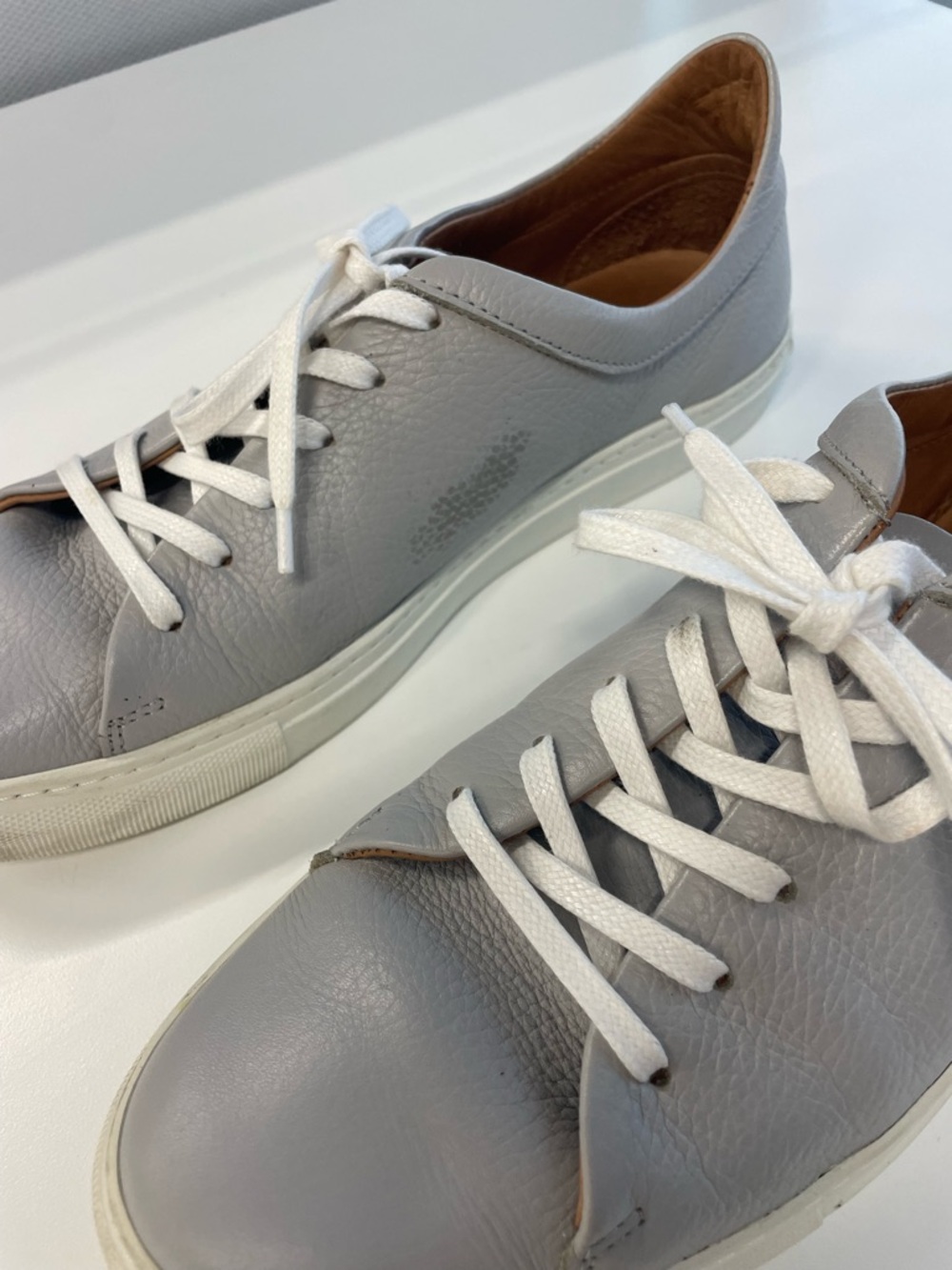 Men's Casual Rodd & Gunn Windmere Leather Sneakers in Light Gray Euro 45 - Picture 8 of 9